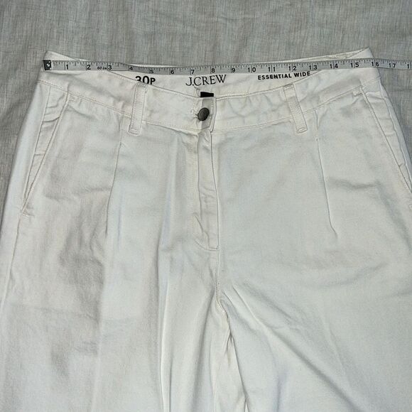 J. Crew Wide leg Essential Jeans in white Size 30 Petite - Picture 8 of 10
